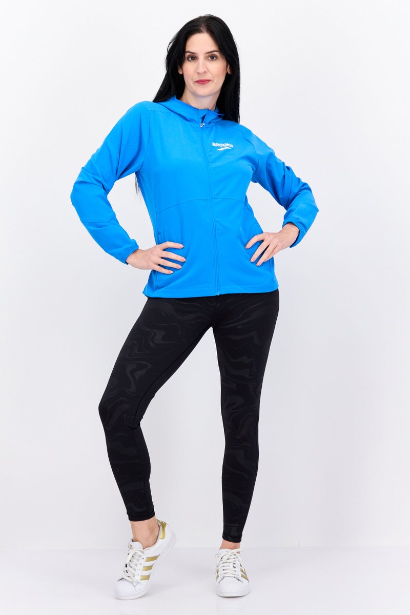 Brooks Women Sportswear Fit Long Sleeve Running Jackets, Blue - Image 4